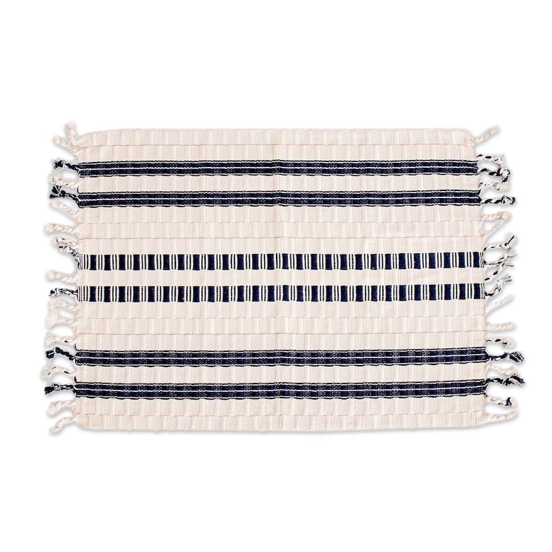 Novica Handmade Splendid Contrast Cotton Placemats (Set Of 4)
