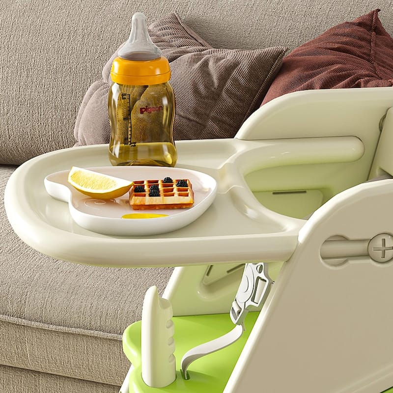 Multi Functional Growing Up Dining Chair,Adjustable Height Toddler Tower,Five-Point Seat Belts And A Movable Large Dinner Plate