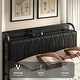 preview thumbnail 4 of 12, VECELO Modern Bed Frame with Storage Bench PU Leather Upholstered Headboard with Charging Stations Noise-Free Heavy Duty Bed