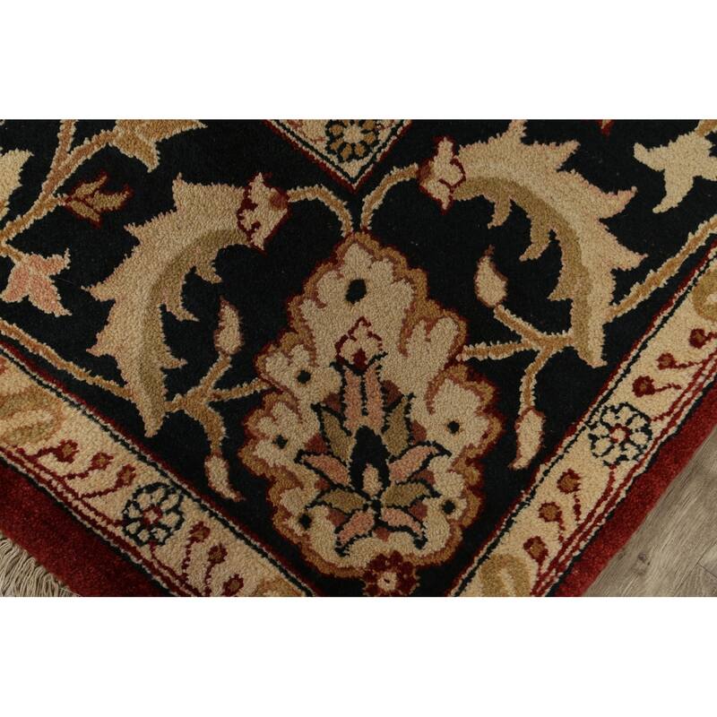 Floral Traditional Agra Oriental Area Rug Handmade Wool Carpet - 9'0" x 12'4"