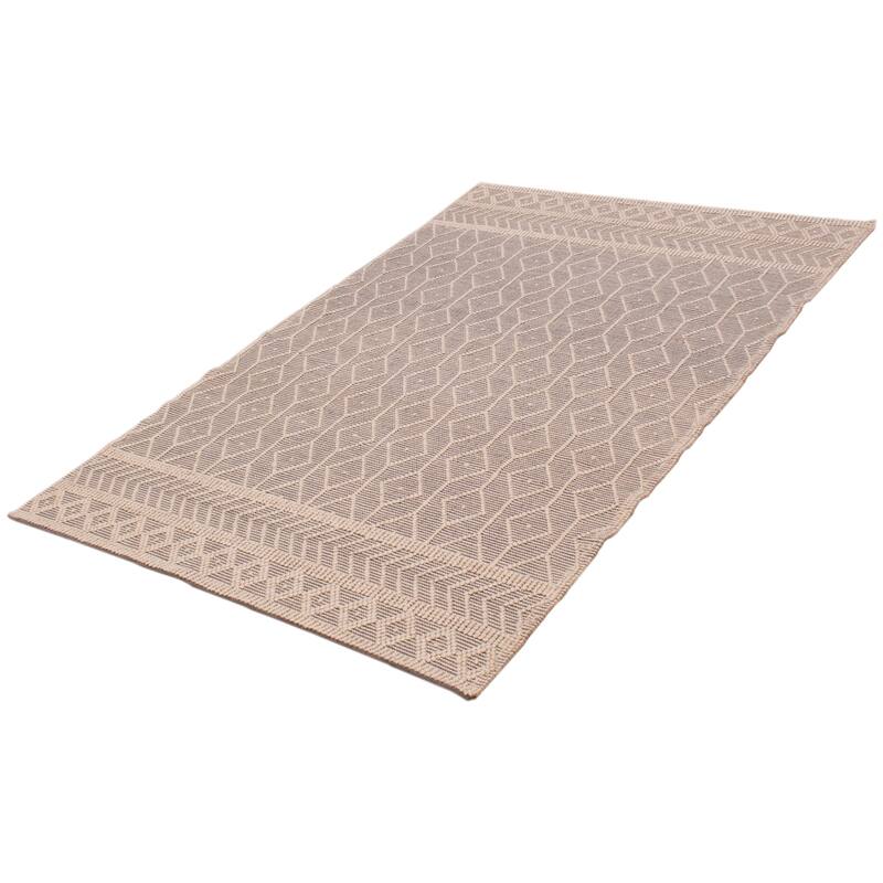 ECARPETGALLERY Braid weave Sienna Grey Wool Rug - 6'0 x 9'0