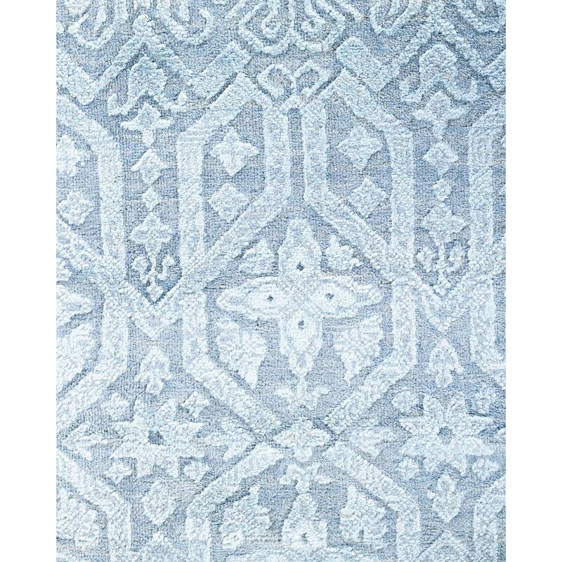 Ikat One-of-a-Kind Hand-Knotted Area Rug, Blue - 8' 1" x 10' 1"