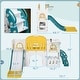 preview thumbnail 7 of 7, 8 in 1 Toddler Slide for Kids Age 1-3 Years, Indoor Kids Slide Playset - Yellow