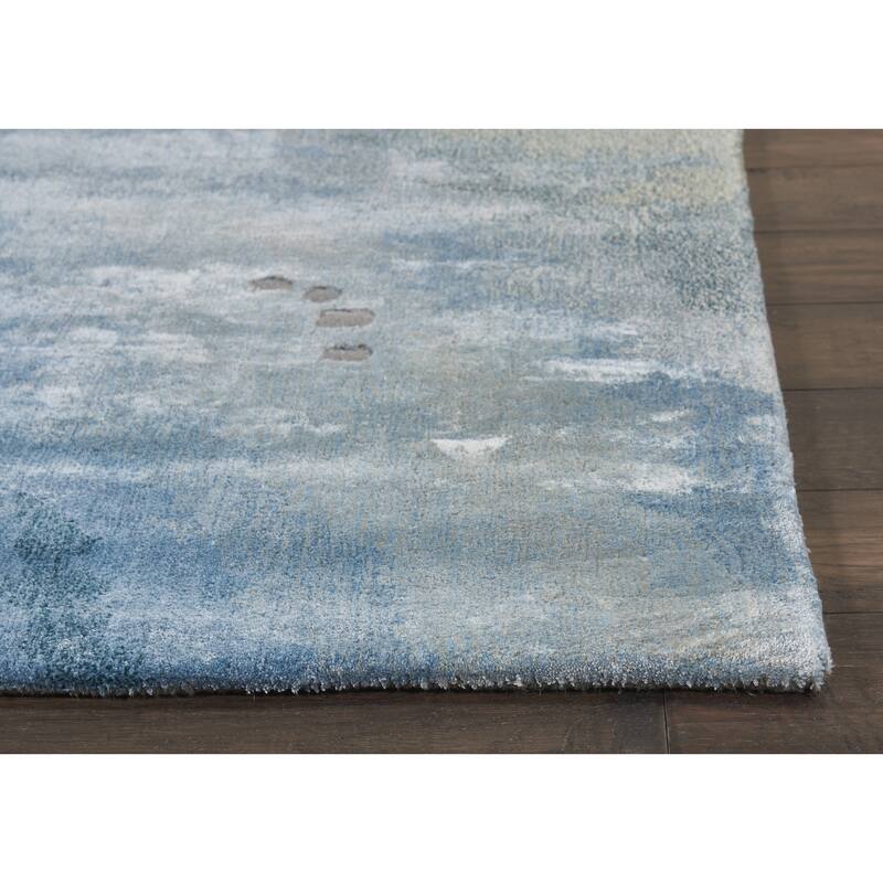 Nourison Hand-tufted Prismatic Abstract Contemporary Blue Grey Area Rug