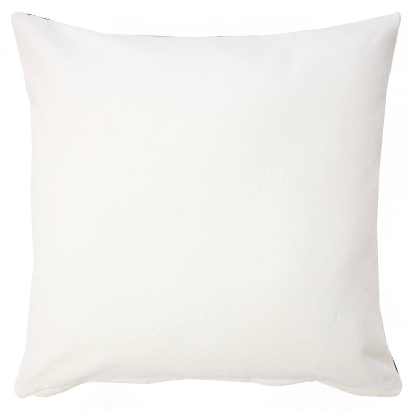 HomeRoots 20" X 20" White And Black 100% Cotton Geometric Zippered Pillow