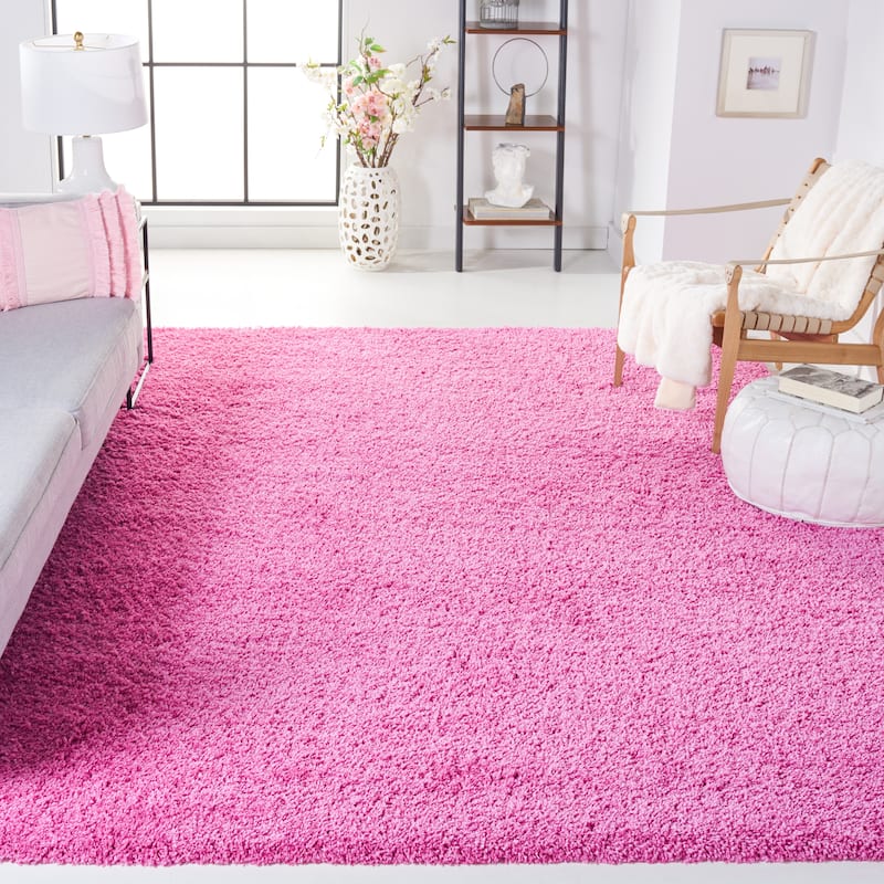 SAFAVIEH Santa Monica Shag Einara 2-inch Thick Area Rug - 9'6" x 13' - Pink - Rectangle