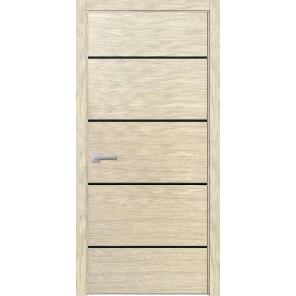 Solid French Door 28 x 80 Planum 0015 Natural Veneer with| Bathroom