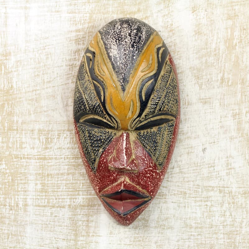 Handmade Stunning Amahle African Wood Mask (Ghana)
