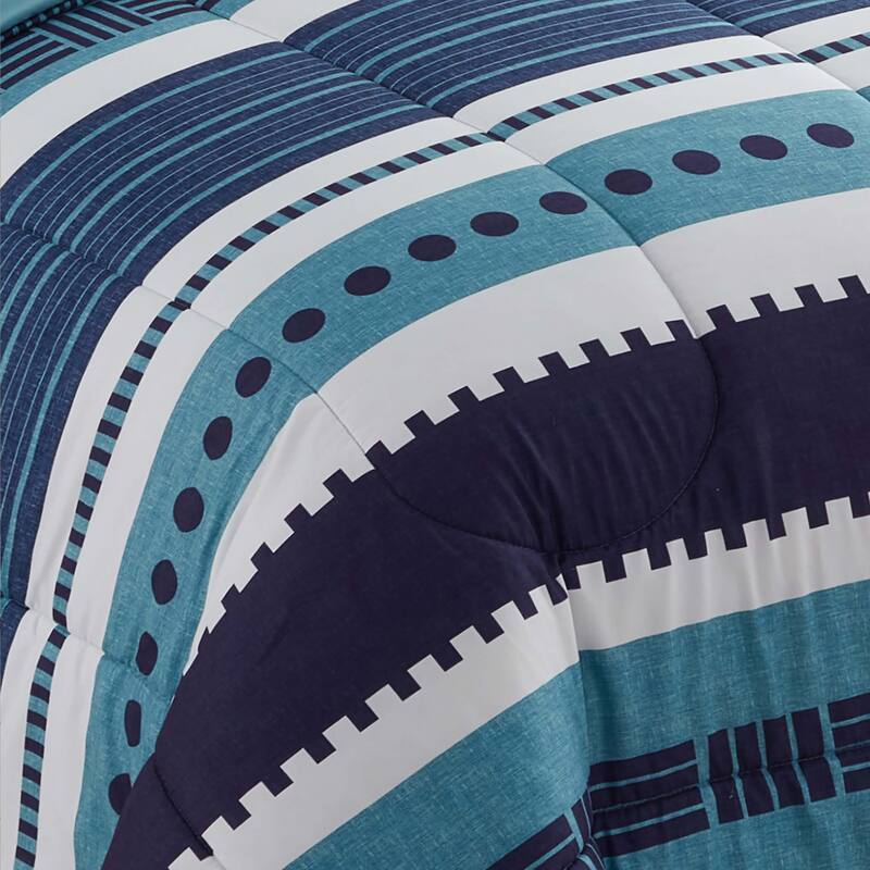 7-Piece Printed Bed in a Bag Comforter and Sheet Sets