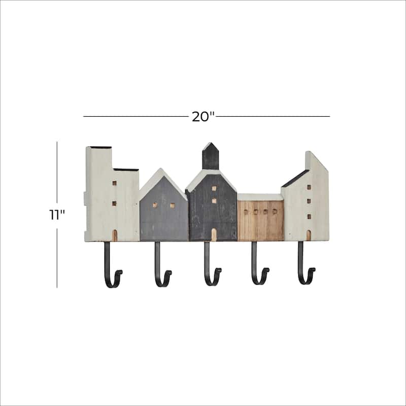 Multi Wood Farmhouse Wall Hook 10 x 20 x 2 - 20 x 2 x 10