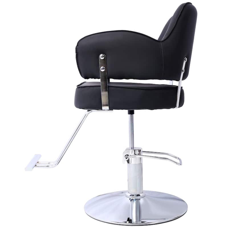 Salon Chair for Hair Wide Seat,Hydraulic Barber Chair,Stainless Steel Footrest,Beauty Spa Cosmetology Shampoo Hairdressing Eq