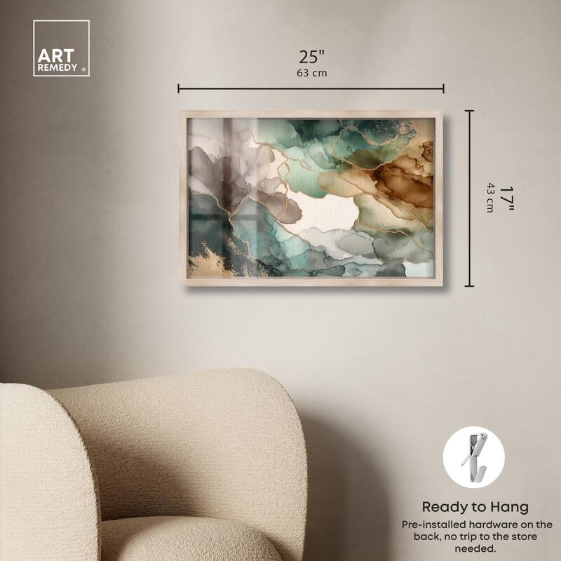 Golden Estuary II Shadowbox by Art Remedy