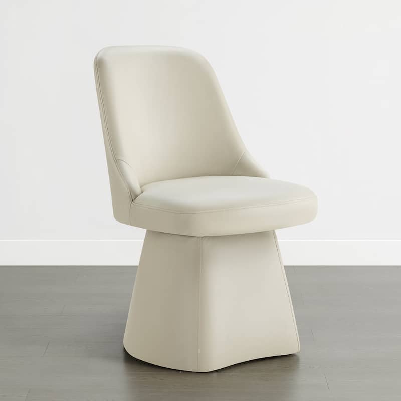 Anna Upholstered Swivel Armless Dining Chair for Kitchen Living Room