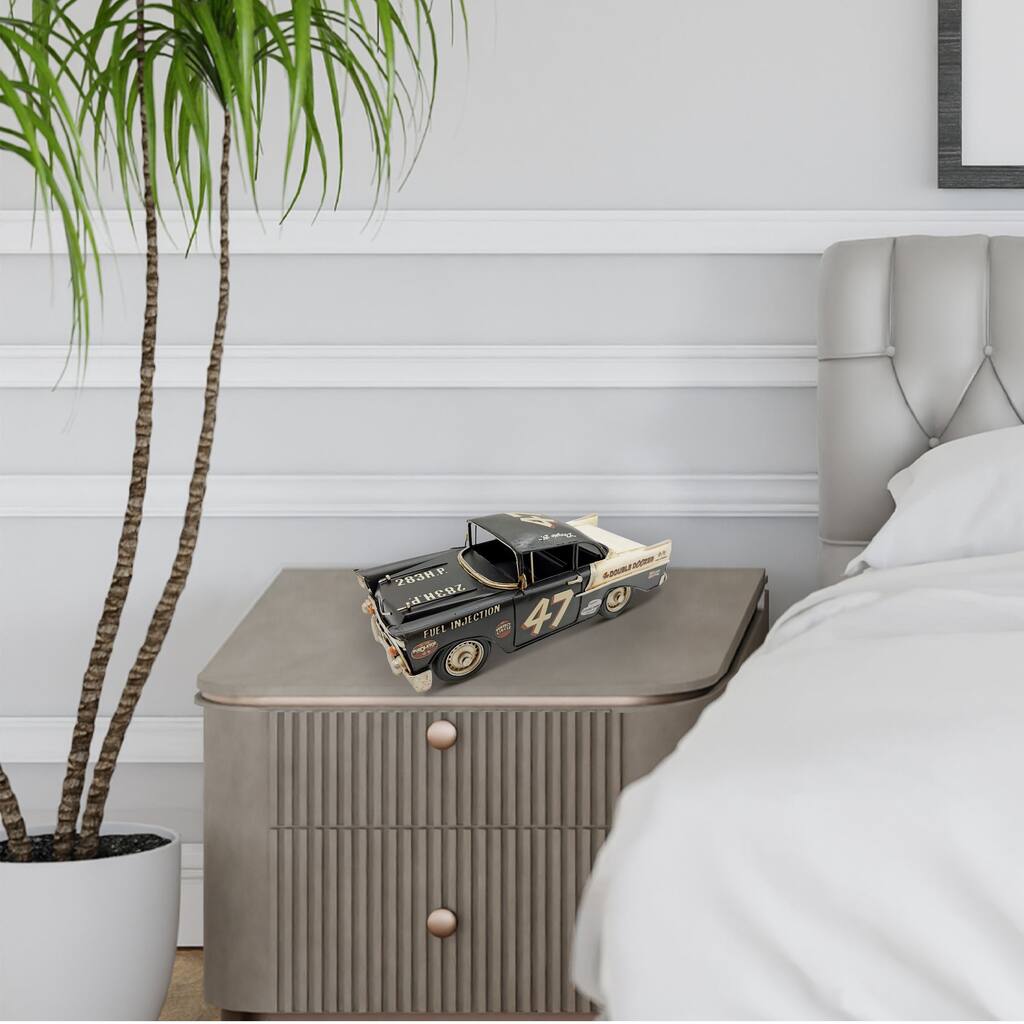 Black Classic Rally Car Metal Model