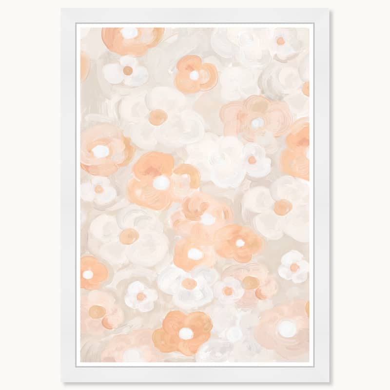 Wynwood Studio Sitrus Flora Framed Boho Floral 1 Piece Canvas Wall Art - 15 x 21 - White