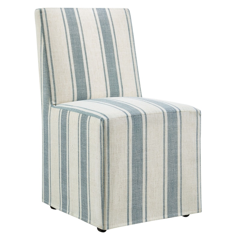 Tessera Striped Slipcovered Dining Side Chair