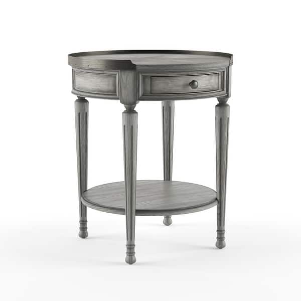 slide 2 of 8, Sampson Accent Table with Storage Grey