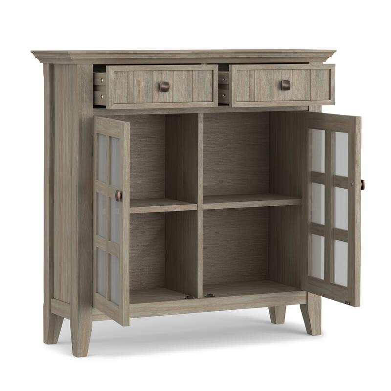 WYNDENHALL Normandy Solid Wood 48" Wide Storage Bench & 36" Wide Storage Cabinet