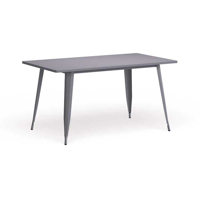 31.5" x 63" Rectangular Metal Indoor-Outdoor Table - Industrial Table - 31.5"W x 63"D x 29.5"H