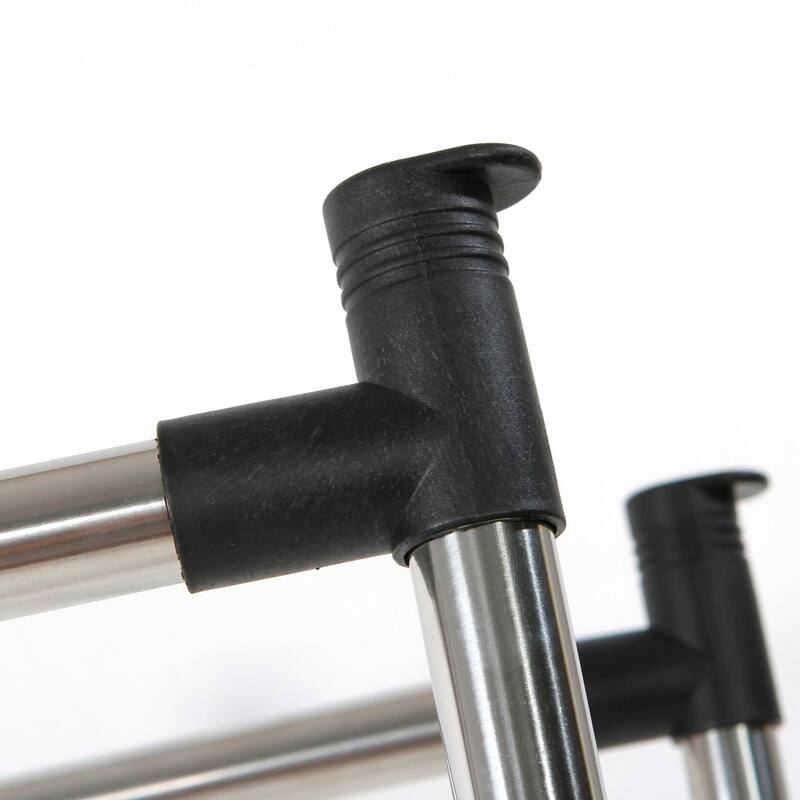 32'' Vertically & Horizontally-stretching Stand Clothes Rack(Single/Double-bar)