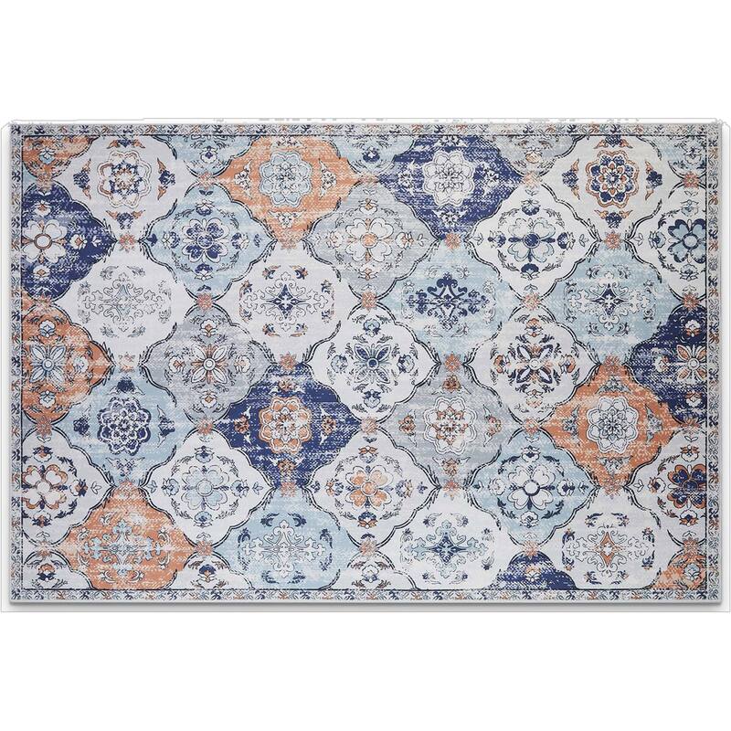HomeRoots Patchwork Traditional Rectangle Area Rug