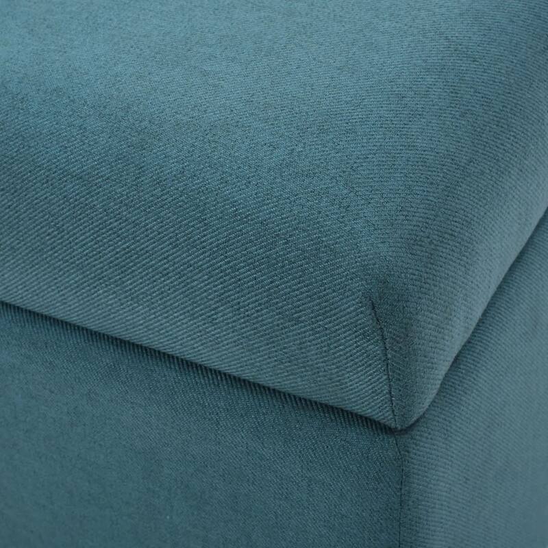 Tufted Square Storage Ottoman - Dark Teal Bold Decorative Accent