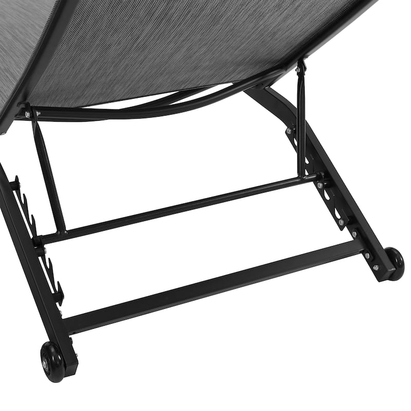 Corvus Antonio Outdoor Contemporary Sling-Fabric Adjustable Chaise Lounge