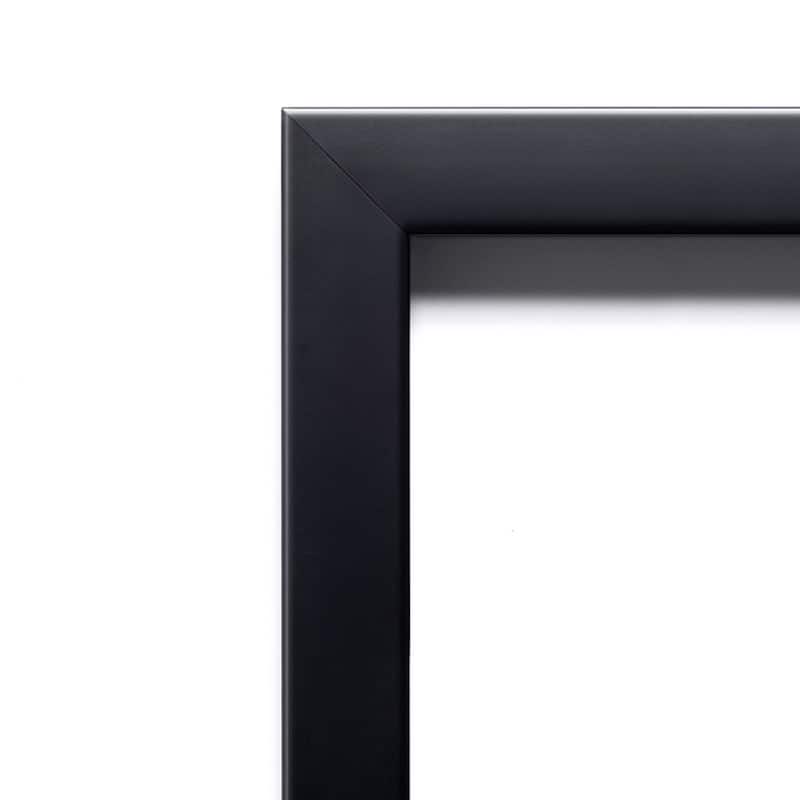 Black Gallery Deep Wood Framed Natural Corkboard Bulletin Board