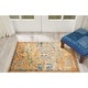 preview thumbnail 9 of 22, Nourison Passion Distressed Persian Antique Gold Teal Area Rug 1'8" x 2'8" - Teal/Sun - Rectangle