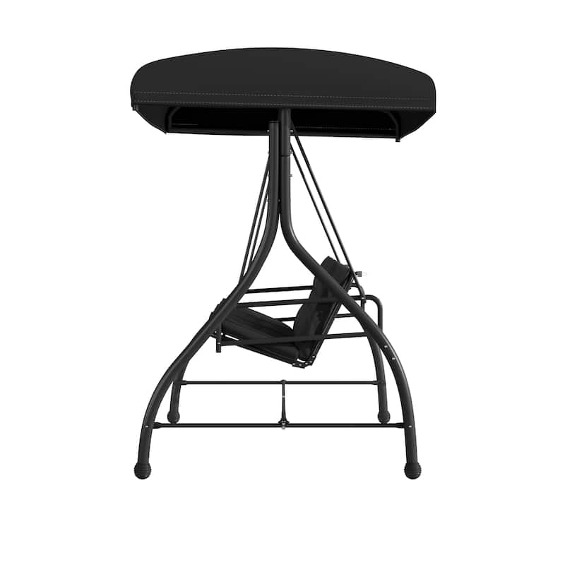 3-Seat Outdoor Steel Converting Patio Swing and Bed Canopy Hammock