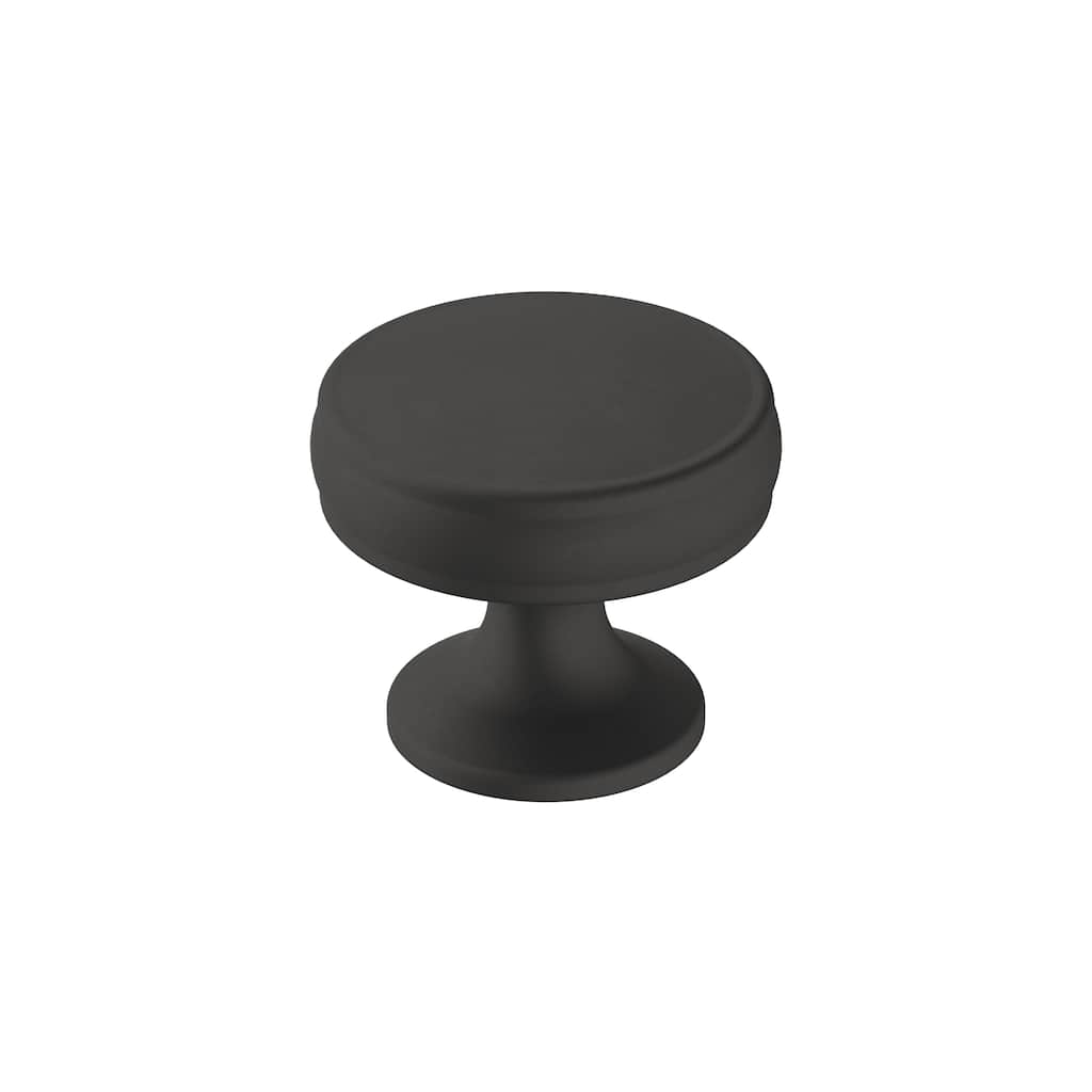 Renown 1-1/4 in (32 mm) Diameter Matte Black Cabinet Knob - 1.25