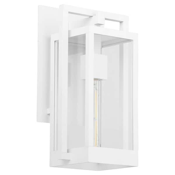 slide 2 of 8, Quorum International 736-15 Marco 15" Tall Outdoor Wall Sconce White
