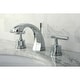 preview thumbnail 1 of 8, Manhattan 8-inch Widespread Solid Brass Bathroom Faucet Polished Chrome