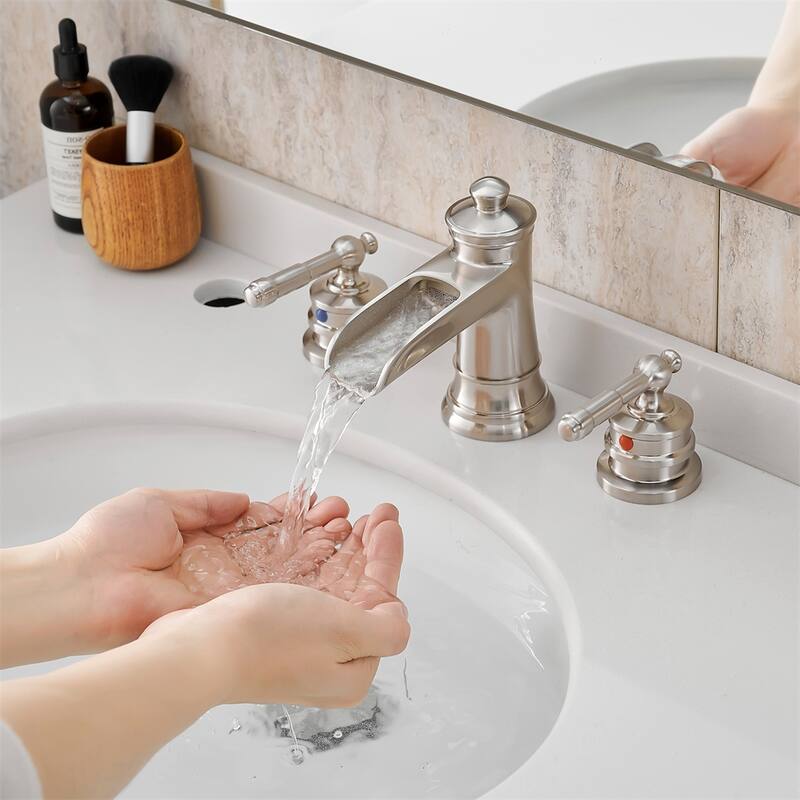 Bathroom Faucets for Sink 3 Hole ORB 8 inch Widespread Sink Faucet