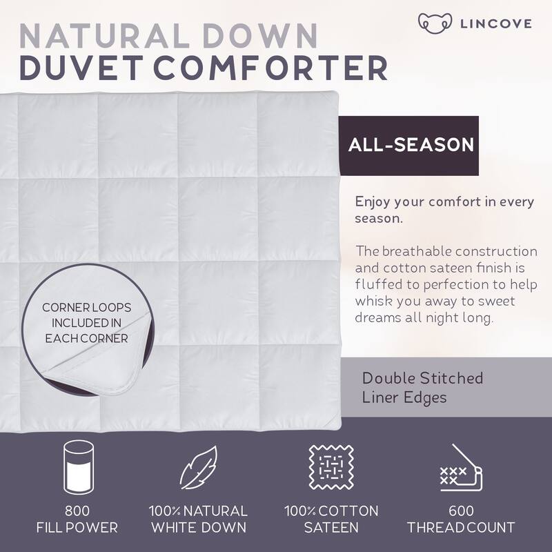 All - Season White Goose Down Comforter