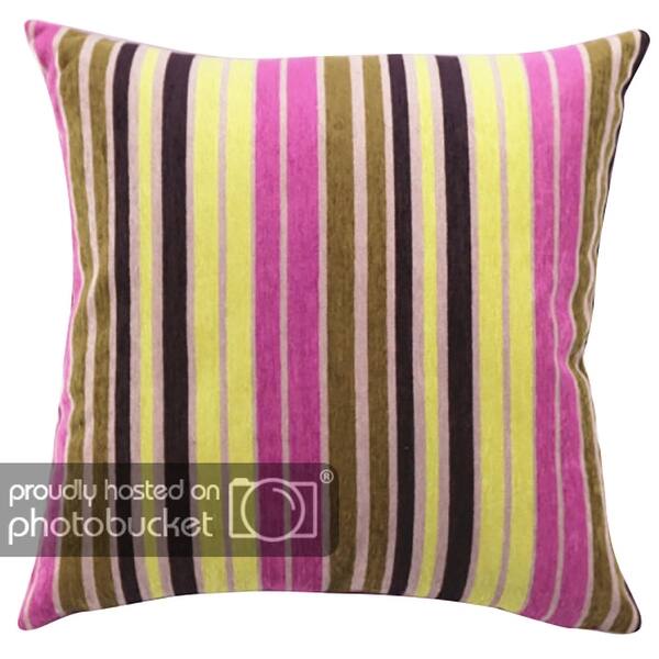 Shop Striped Patterned Cushion Cover Chezmax Zippered Chenille