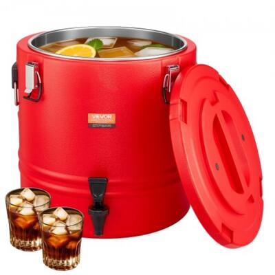 8 Gal Insulated Beverage Dispenser with Leak-Proof Spigot Stainless Steel Coffee Server - 16.73” x 16.73” x 15.75”
