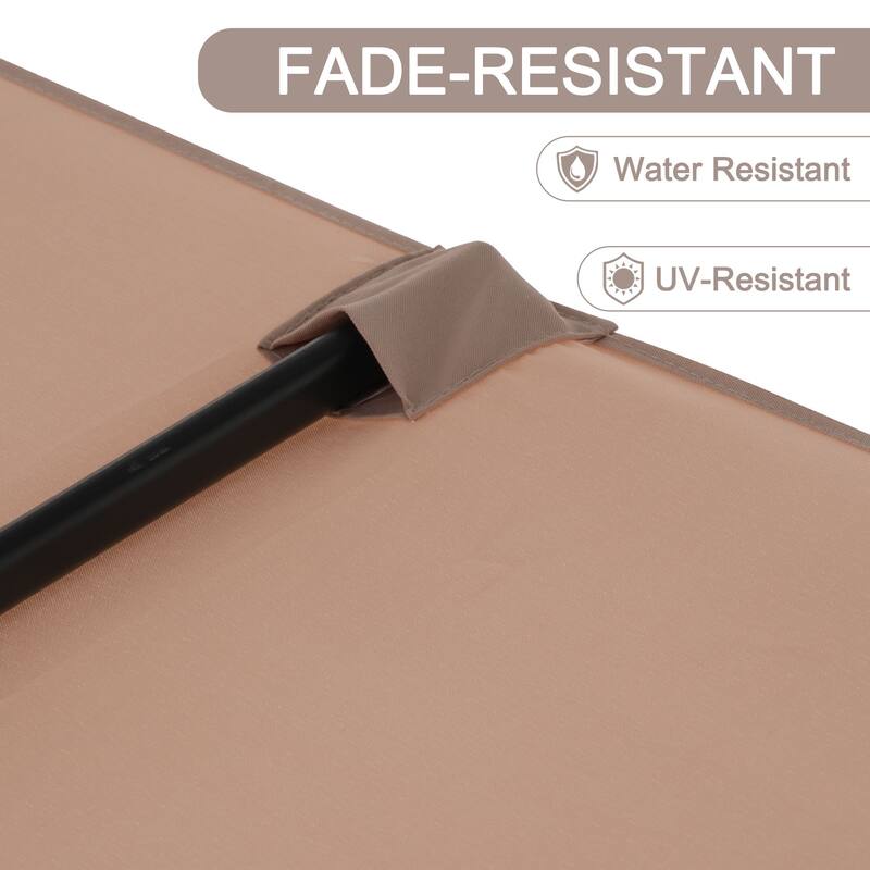 Autlaycil 13 FT Patio Umbrella with Sun Protection & Easy Crank