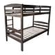 preview thumbnail 21 of 24, White/Espresso Wood Twin Over Twin Bunk Bed with Staircase