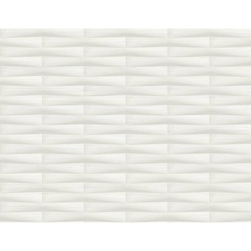 A-Street Prints Gator White Geometric Stripe Wallpaper