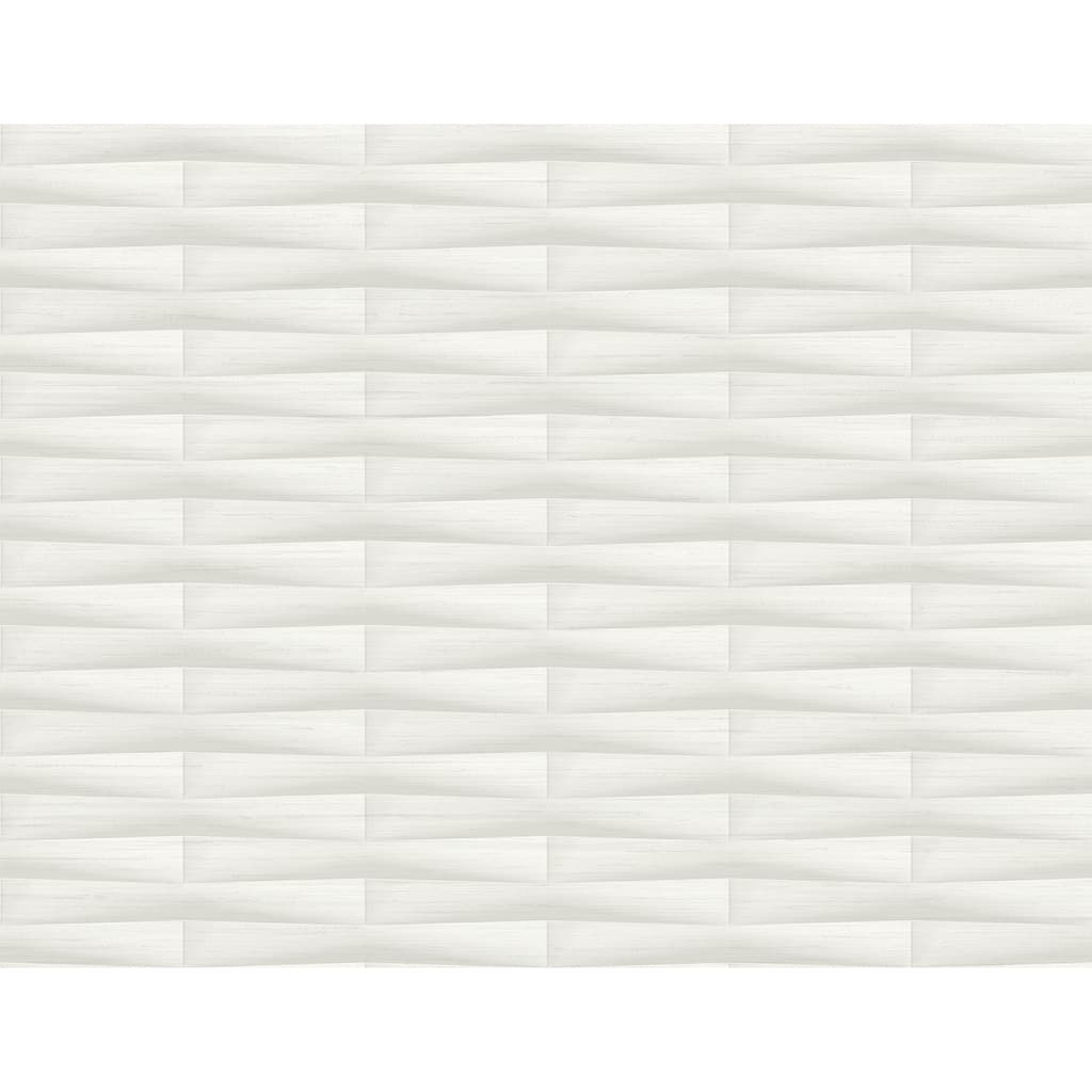 A-Street Prints Gator White Geometric Stripe Wallpaper