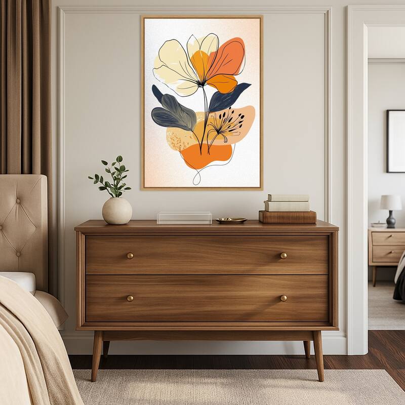 Ember Blooms No. 1 by Sally Ann Moss (23 x 33 in.), Framed Canvas Wall Art Print