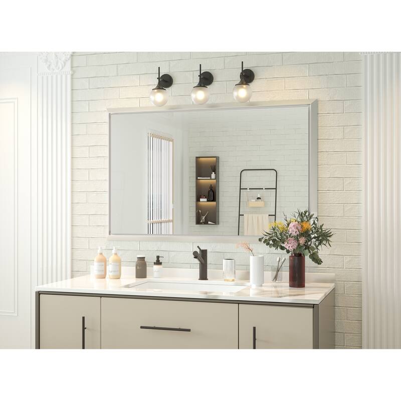 Bathroom Mirrors Wall Mounted Rectangle Vanity Cosmetic Makeup Mirror