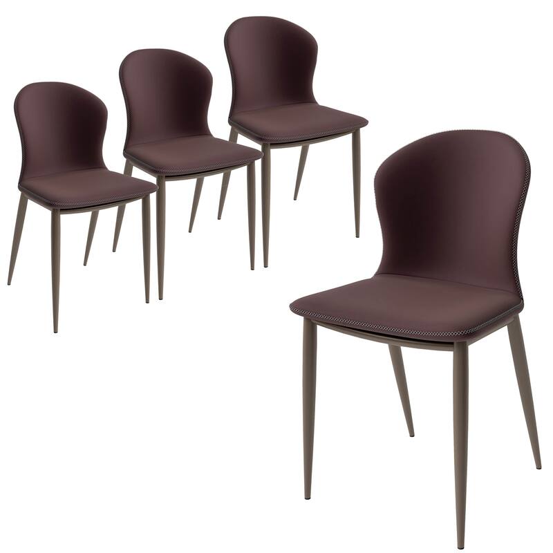 Mosaic Modern Upholstered in Fabric Dining Chair With Metal Legs Set of 4