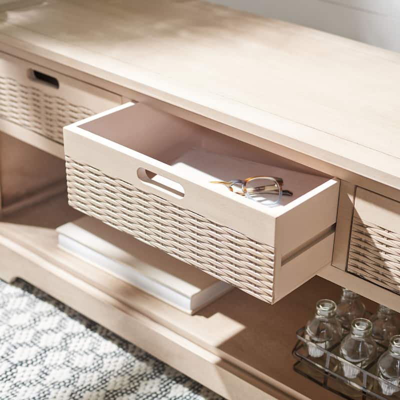 SAFAVIEH Landers 3-Drawer Bottom Shelf Storage Bench - 47.3" W x 15" L x 19" H