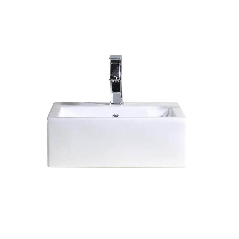 Fine Fixtures Square Vessel Sink Vitreous China w Overflow
