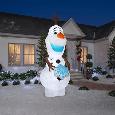 Gemmy Christmas Inflatable Olaf with Snowflake, 11 ft Tall