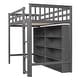 preview thumbnail 9 of 9, Twin Size Loft Bed with 8 Open Storage Shelves and Built-in Ladder