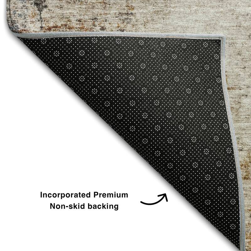 Premium Washable Super Soft Solid Abstract Mayfield Rug