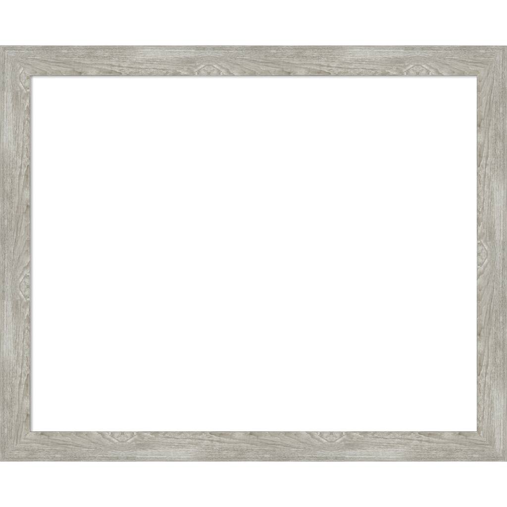 Amanti Art Dove Greywash Narrow Framed Dry Erase Magnetic Board